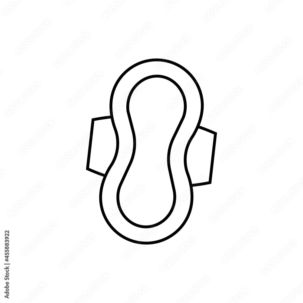 Women hygiene pad line icon, Hygiene routine concept, sanitary pad sign Women hygiene pad line icon, Hygiene routine concept, sanitary pad sign