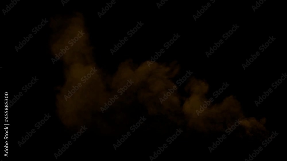 Yellow smoke on a black background, smoke by great fire used for compositing, with Alpha channel Yellow smoke on a black background, smoke by great fire used for compositing, with Alpha channel