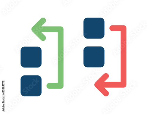 Arrange icon. Reorder figure icon vector illustration