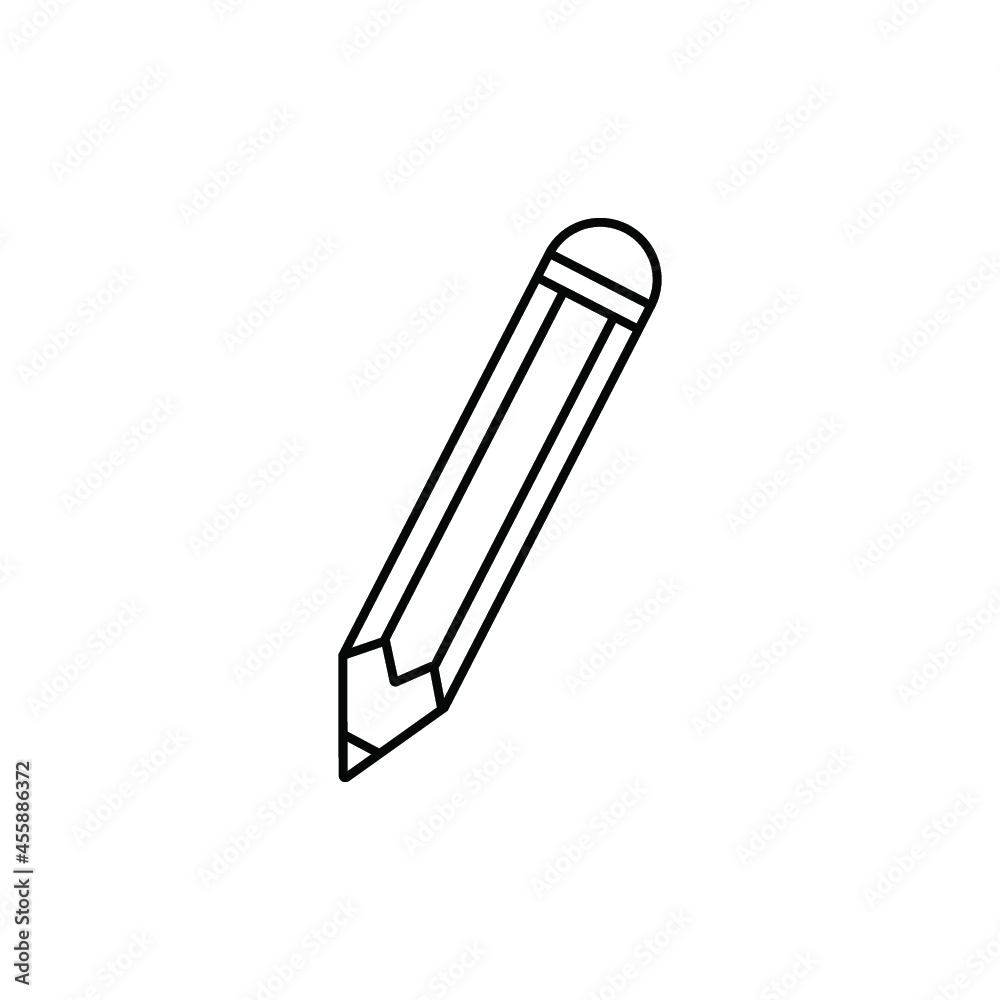 Pencil line icon. High quality outline symbol for web design or mobile app. Thin line sign for design logo.