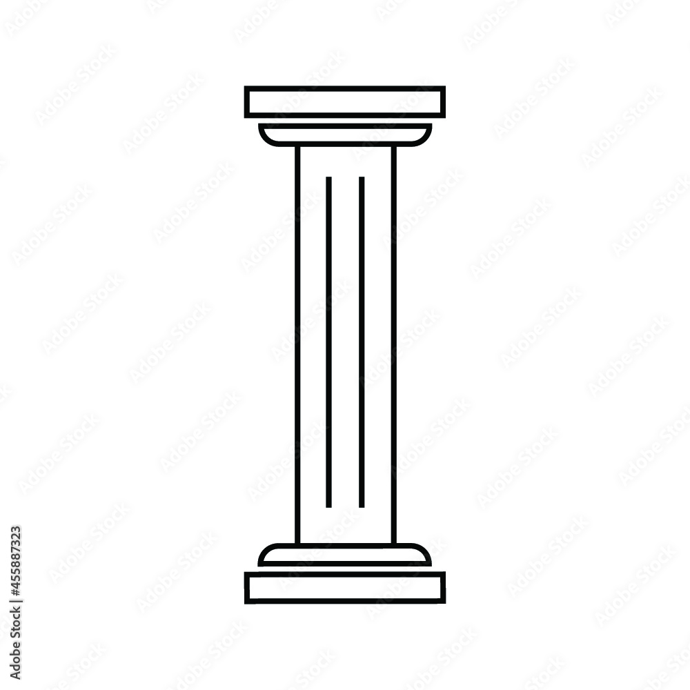 Column graphic icon. Pillar sign Column graphic icon. Pillar sign