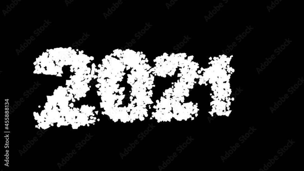 Animated graphics of the new year 2022, animation of a figure of numbers consisting of cones, cubes, spheres and pyramids. 3d render. Animated graphics of the new year 2022, animation of a figure of numbers consisting of cones, cubes, spheres and pyramids. 3d render.