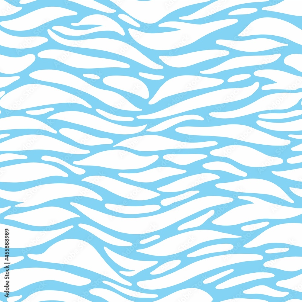 Seamless pattern. White clouds in the form of stripes on a blue background. Vector. Seamless pattern. White clouds in the form of stripes on a blue background. Vector.
