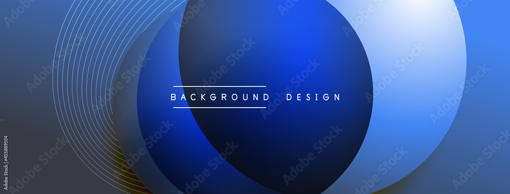 Gradient circles with shadows. Vector techno abstract background. Modern overlapping forms wallpaper background, design template Gradient circles with shadows. Vector techno abstract background. Modern overlapping forms wallpaper background, design template