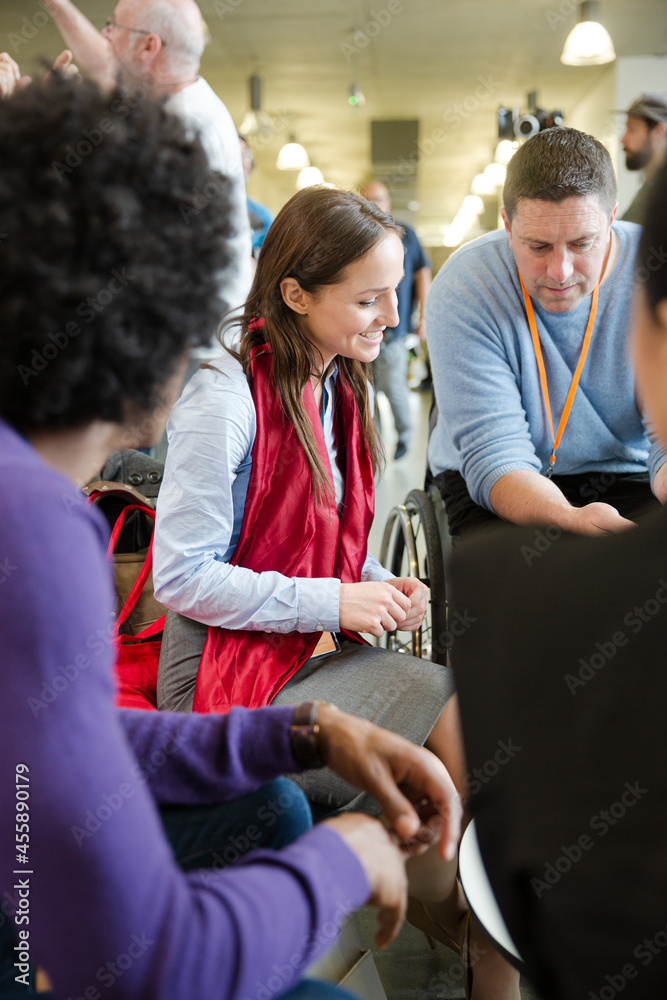 Obraz premium People talking during conference break