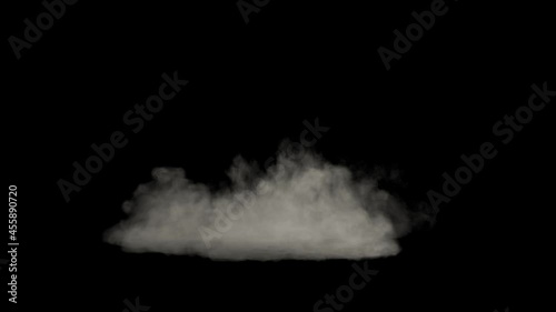 Realistic white smoke rushing towards the camera and dissipating, puff of dust, photo