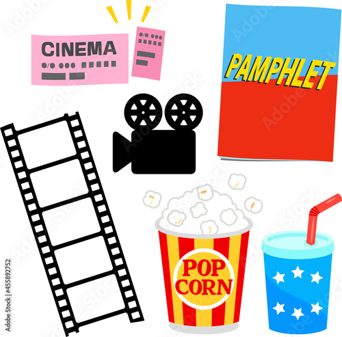 映画館のイラストセット