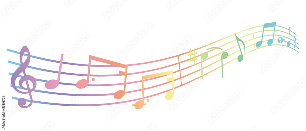 シンプルでかわいい音符のハーモニー Stock Vector Adobe Stock