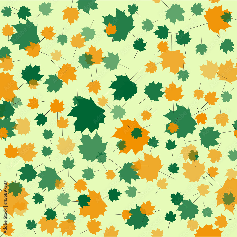 Seamless pattern with plane tree leaves. Vector Seamless pattern with plane tree leaves. Vector