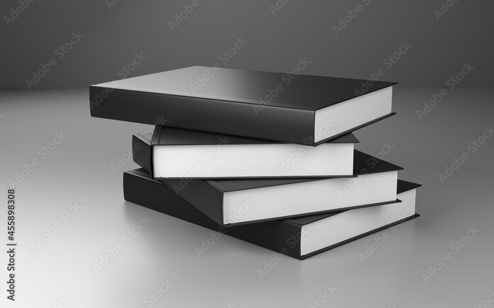 Hardcover book mockup isolated on white background Hardcover book mockup isolated on white background