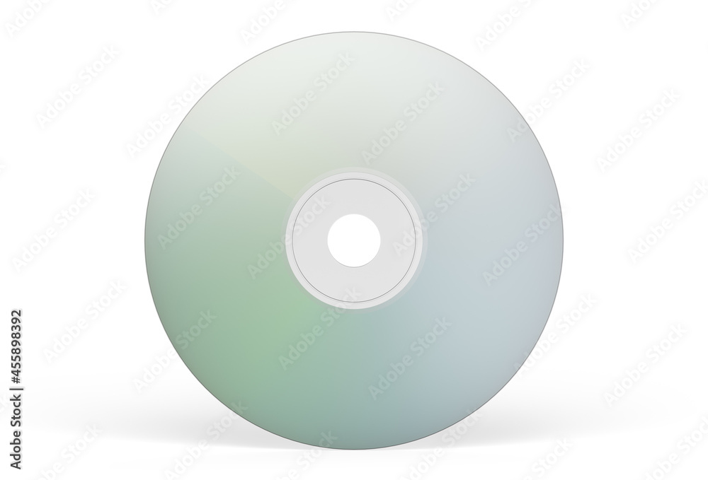 CD disk front view isolated on white background CD disk front view isolated on white background