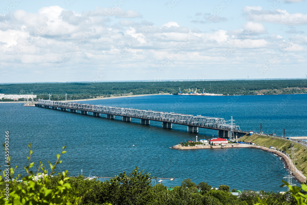 bridge over the Volga river in Ulyanovsk