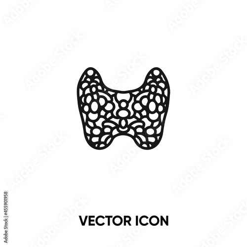 Thyroid gland vector icon. Modern, simple flat vector illustration for website or mobile app.Thyroid symbol, logo illustration. Pixel perfect vector graphics	