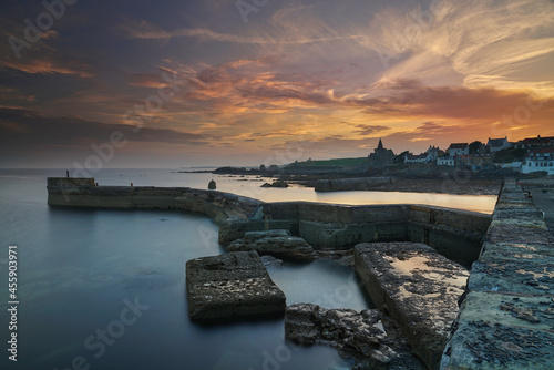 St Monans, fife, Scotland at sunset.