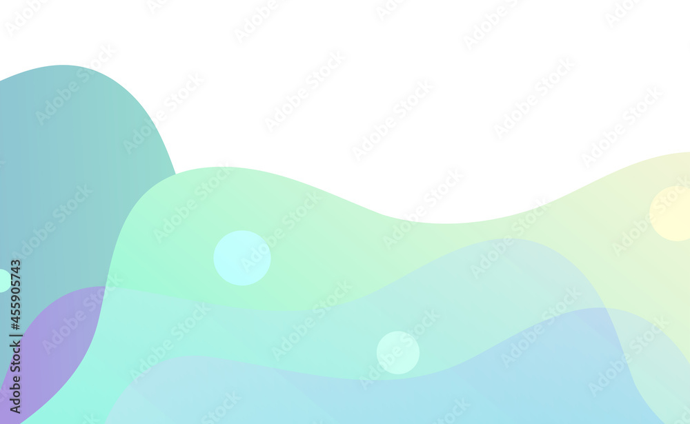 Abstract soft fluid background with waves bubbles for banner design template or text space. Vector
