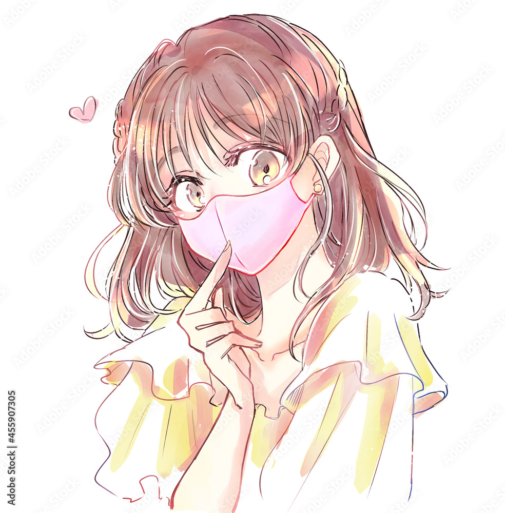 マスクメイクの女性 Stock イラスト Adobe Stock マスクメイクの女性 Stock イラスト Adobe Stock