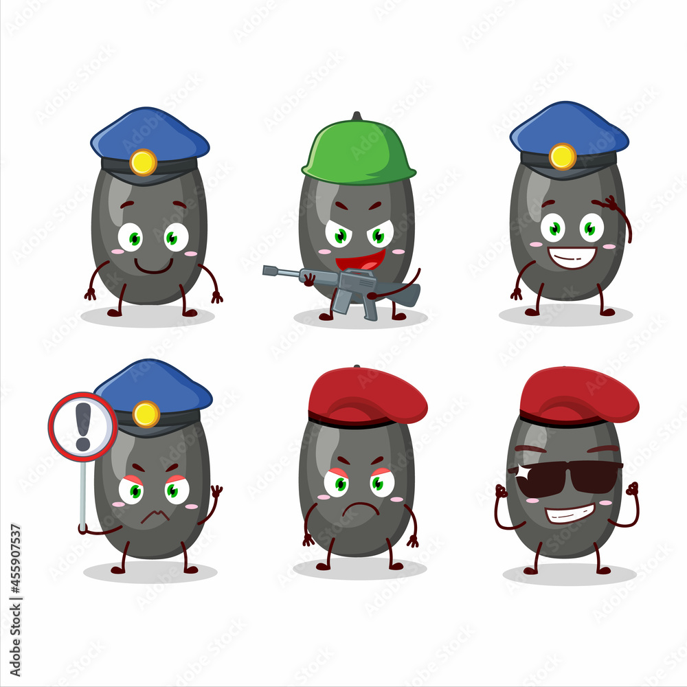 A dedicated Police officer of sunflower seeds mascot design style