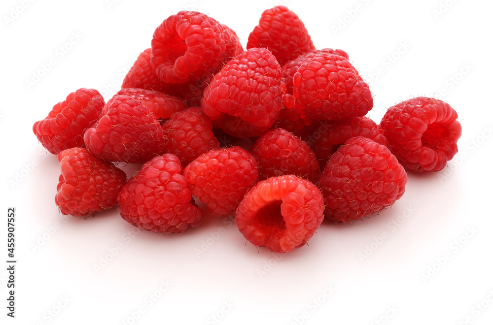 fresh raspberries isolated on white background fresh raspberries isolated on white background
