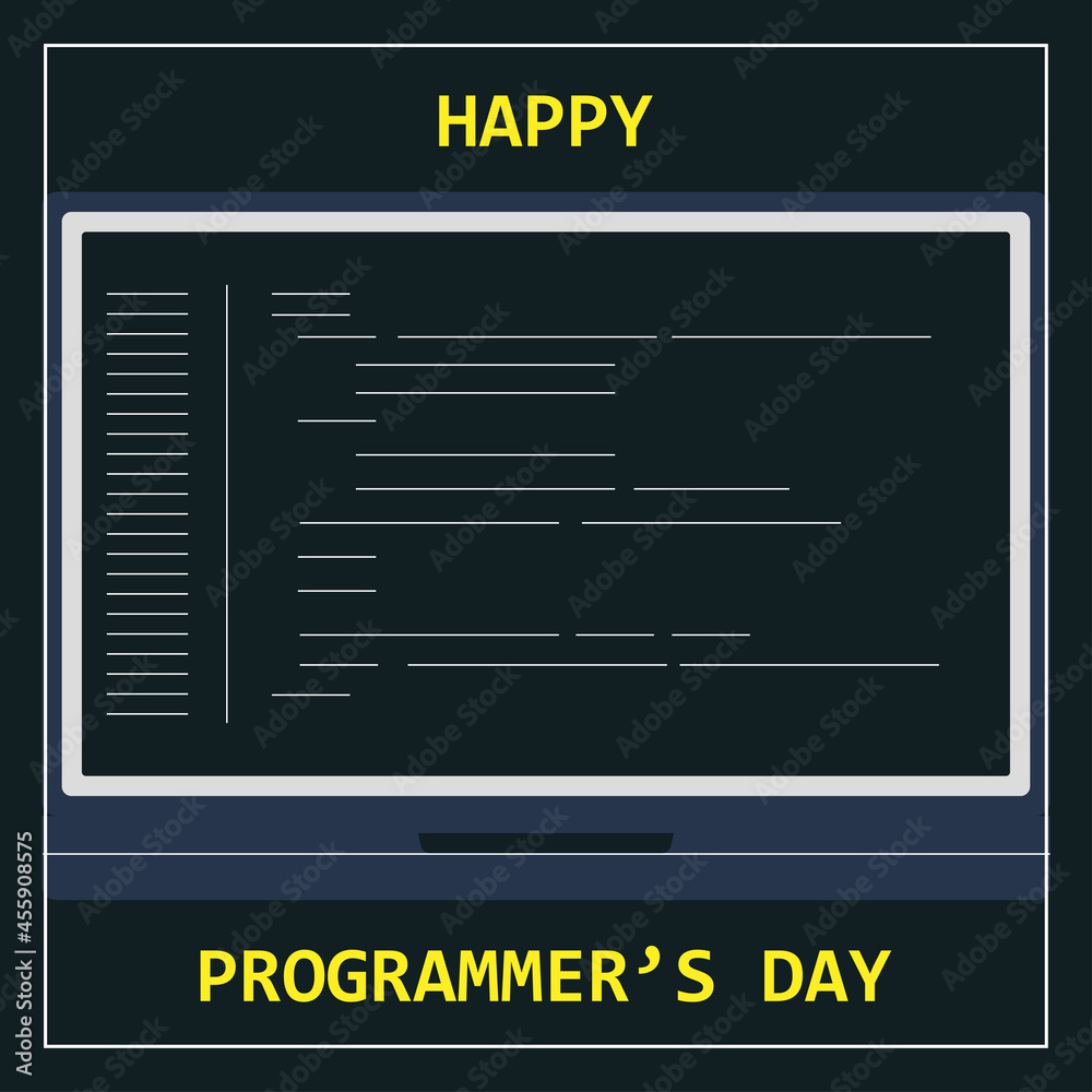 Happy Programmer's Day template background. vector illustration for web and printing isolated Happy Programmer's Day template background. vector illustration for web and printing isolated