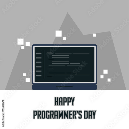 Happy Programmer's Day template background. vector illustration for web and printing isolated
