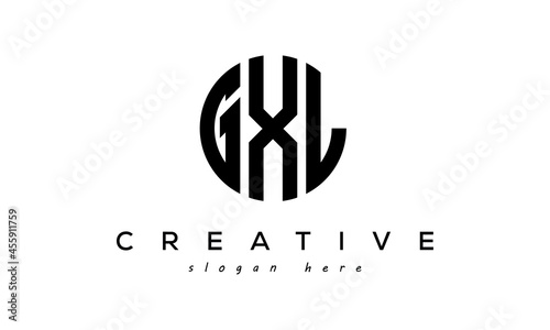 Letters GXL creative circle logo design vector	 photo