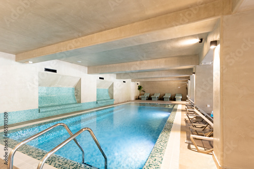 Indoor swimming pool in hotel wellness center © rilueda