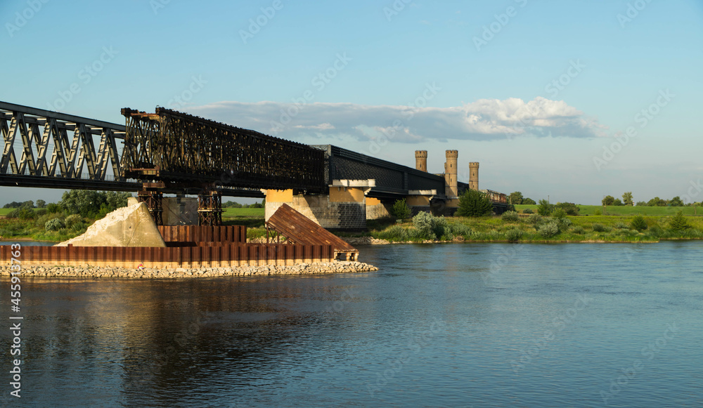 Tczew bridges on the Vistula river 