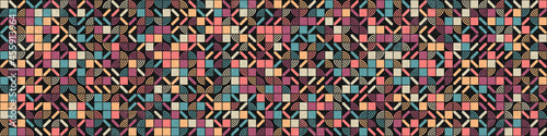 Abstract Geometric Pattern generative computational art illustration