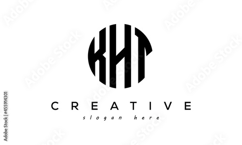 Letters KHT creative circle logo design vector	
 photo