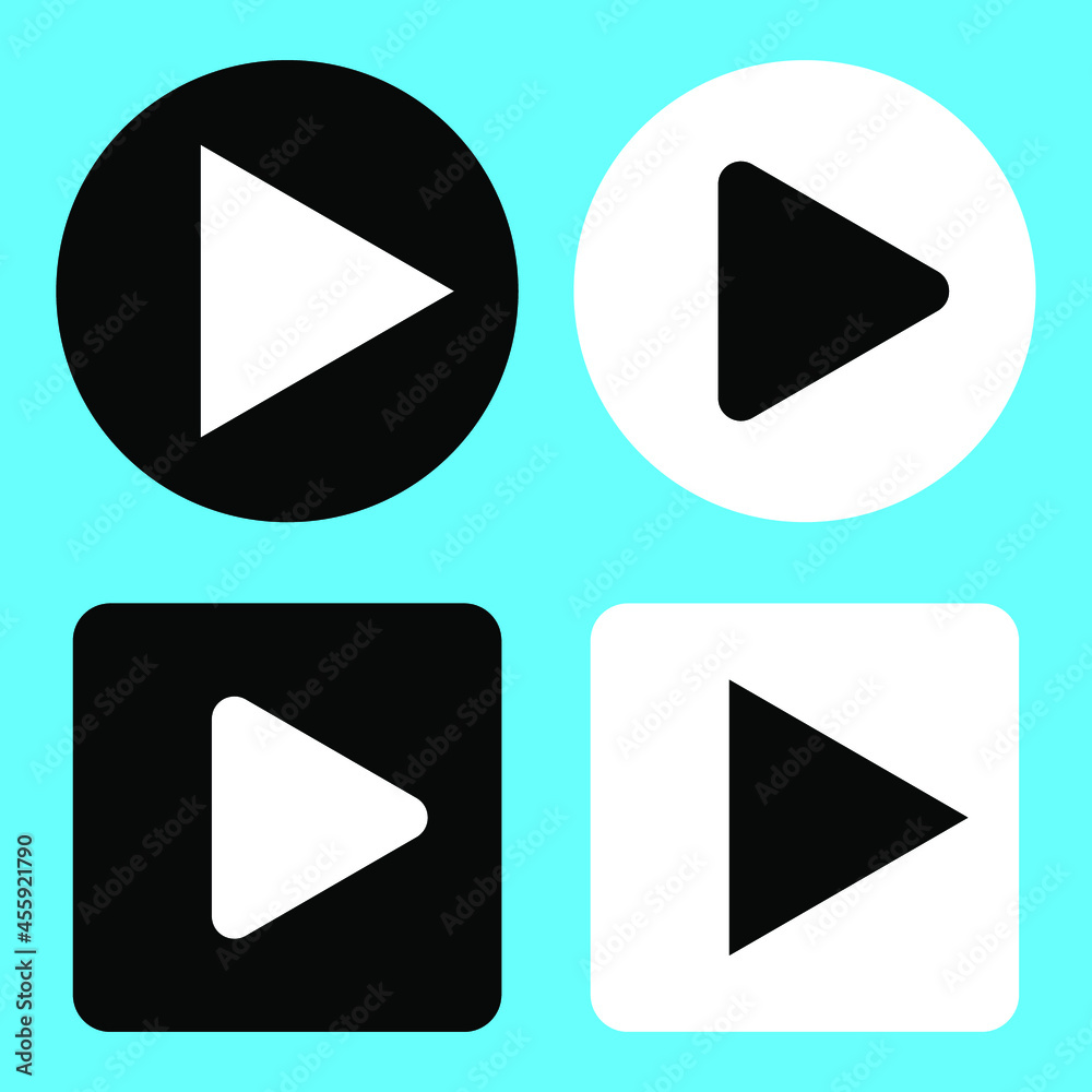 Play icon set. Online video. Play button icon vector. Arrow vector emblem. Music symbol. Vector illustration. Stock image. EPS 10. Play icon set. Online video. Play button icon vector. Arrow vector emblem. Music symbol. Vector illustration. Stock image. EPS 10.