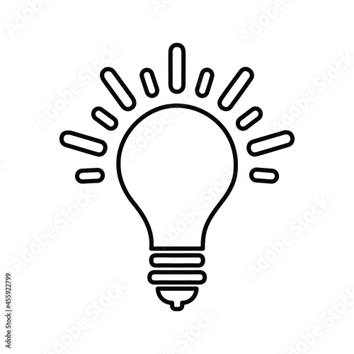 Lamp, bulb line icon. Outline vector.