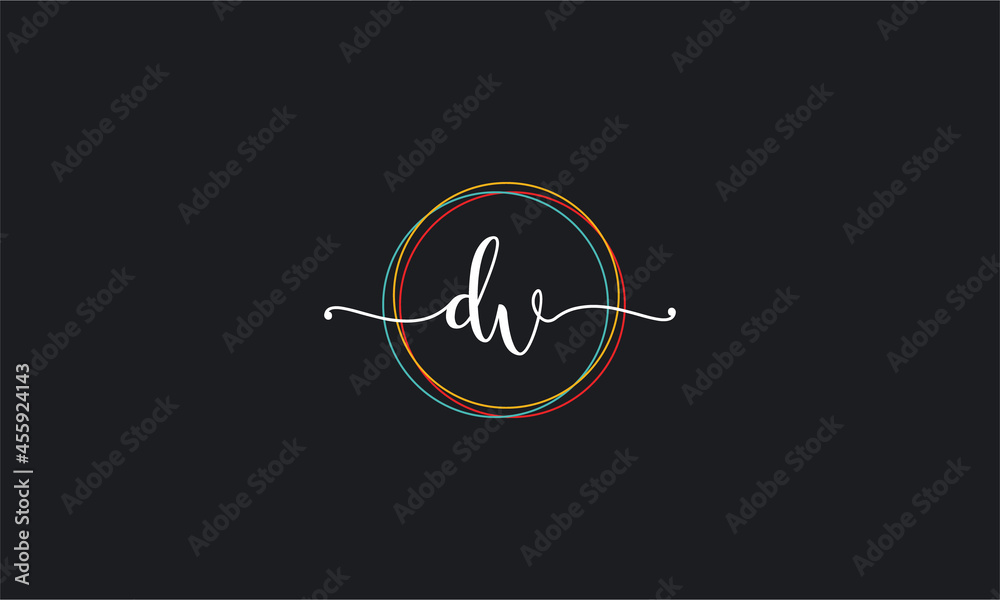 Initial D V letter handwriting logo Design
Initial D V letter handwriting logo Design