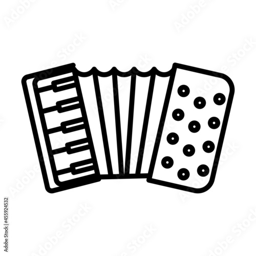 Accordion Vector Line Icon Design