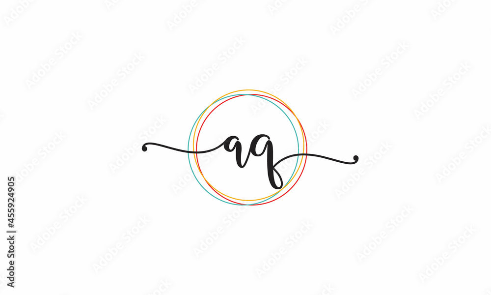 Initial A Q letter handwriting logo Design
Initial A Q letter handwriting logo Design