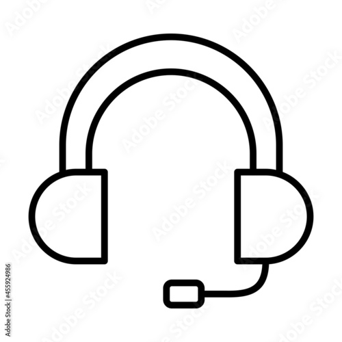 Headphone Vector Line Icon Design