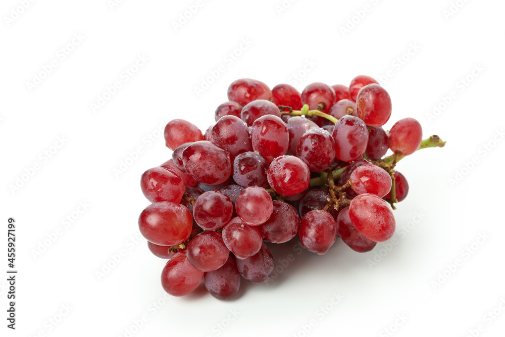 Red ripe grape isolated on white background Red ripe grape isolated on white background