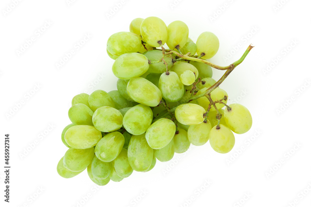 Green ripe grape isolated on white background Green ripe grape isolated on white background