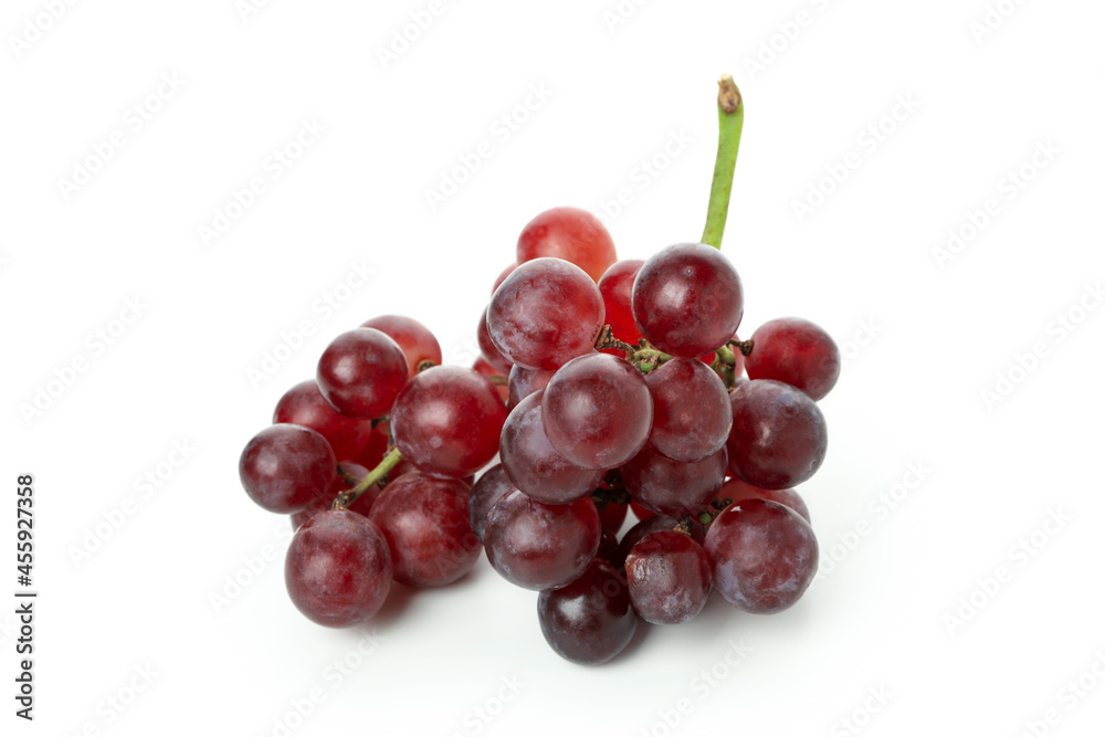 Fototapeta premium Red ripe grape isolated on white background