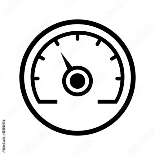 Free Download Speedometer icon vector. tachometer illustration sign. measuring device symbol. Display with measurement logo. - GFXLoad