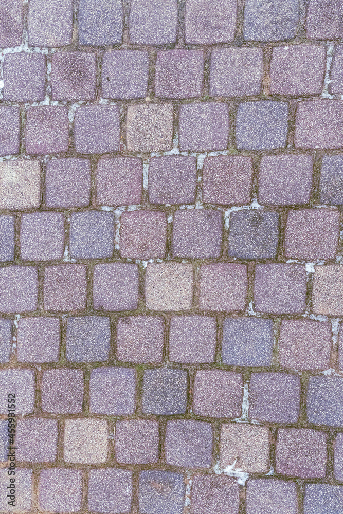 Obraz premium stone pattern vertical background of gray square cobblestones