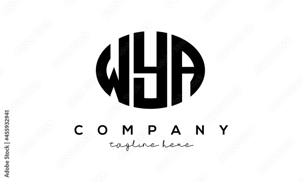 WYA three Letters creative circle logo design WYA three Letters creative circle logo design