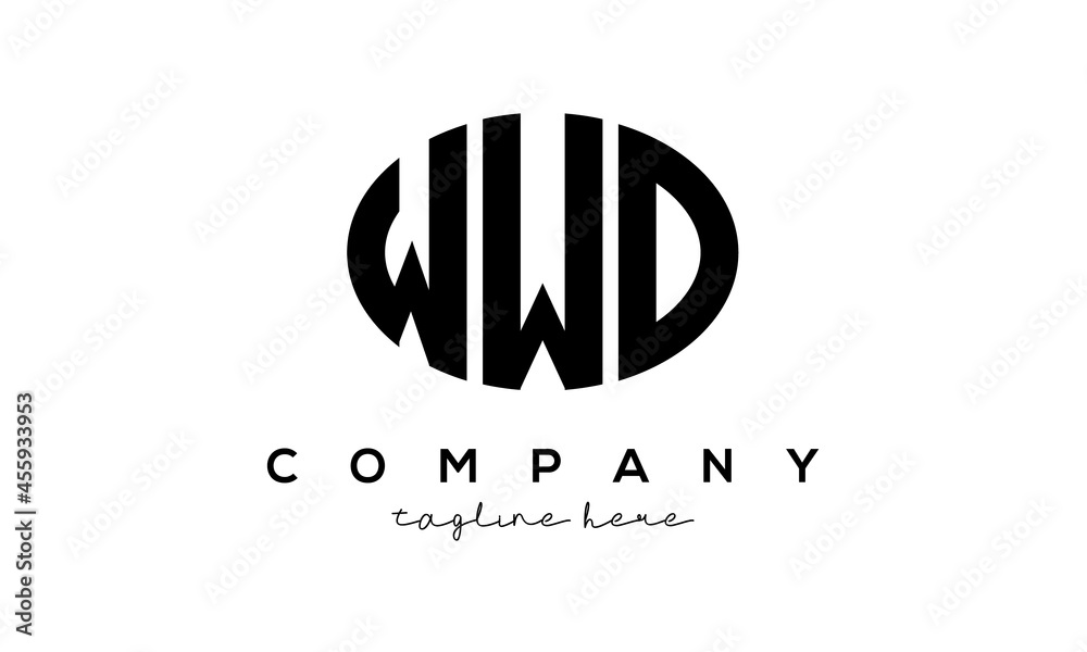 WWD three Letters creative circle logo design WWD three Letters creative circle logo design