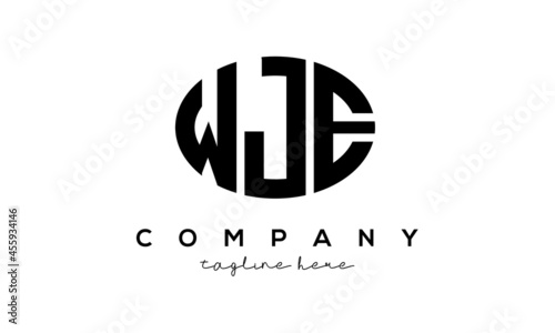 WJE three Letters creative circle logo design