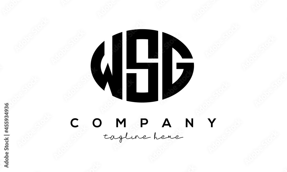 WSG three Letters creative circle logo design