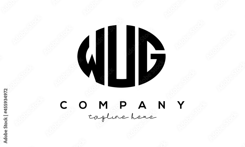 WUG three Letters creative circle logo design