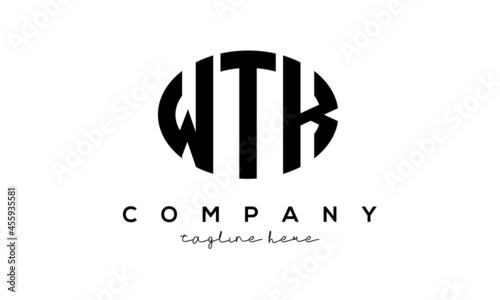 WTK three Letters creative circle logo design © Mohammad