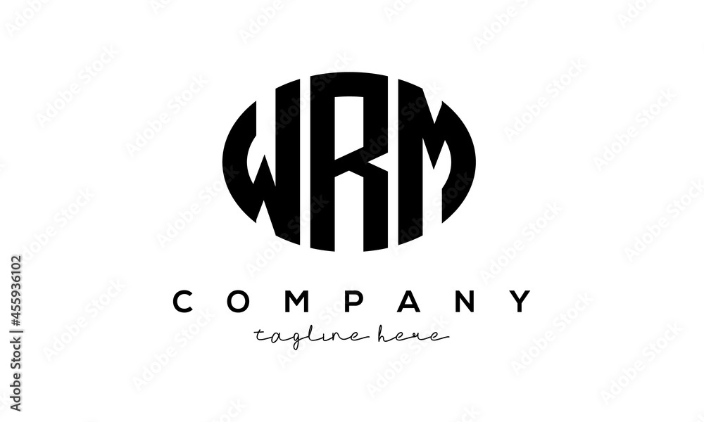 WRM three Letters creative circle logo design