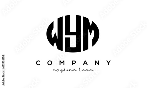 WYM three Letters creative circle logo design photo