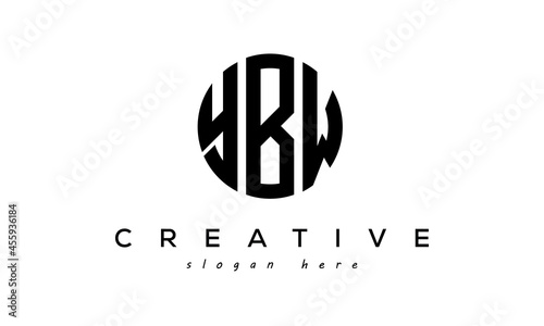 Letters YBW creative circle logo design vector	 photo