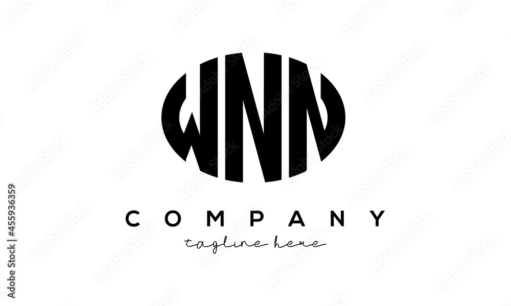 WNN three Letters creative circle logo design